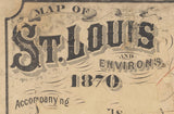 1870 Map of Saint Louis Missouri and Environs