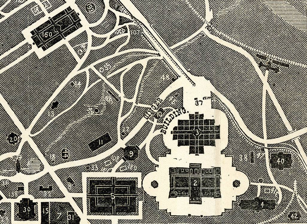 1876 Map of Centennial Grounds Philadelphia Pennsylvania