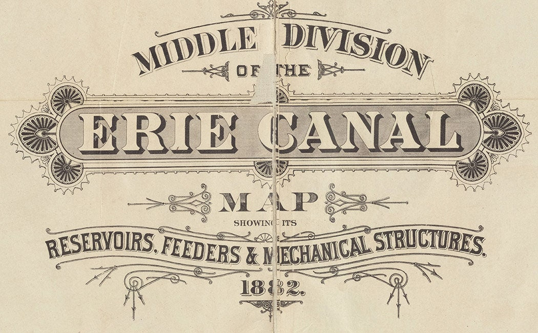 1882 Map of the Erie Canal Middle Division