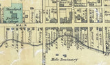 1879 Map of Stanford Lincoln County Kentucky