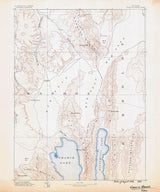 1886 Topo Map of Granite Range Nevada Pyramid Lake Winnemucca Lake