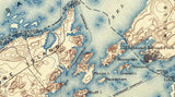 1903 Topo Map of Grindstone New York Thousand Island Park