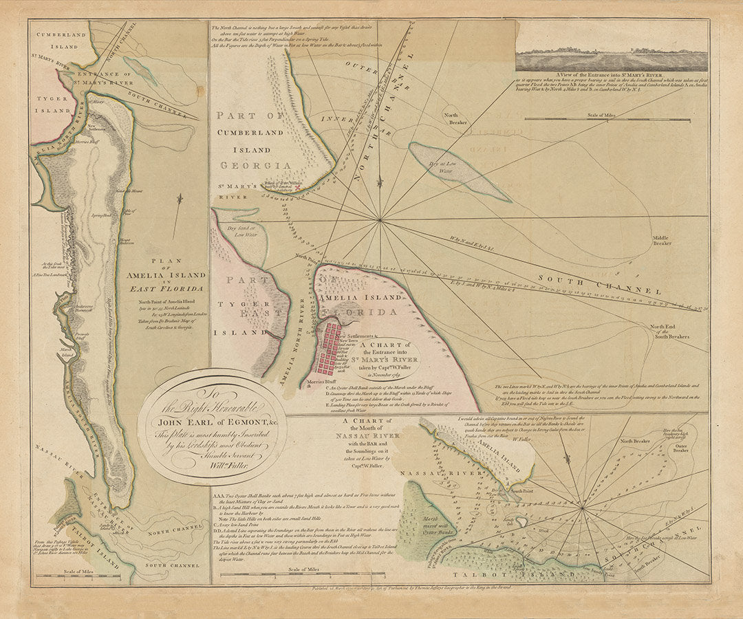 1770 Map of Amelia Island Florida