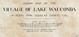 1890 Map of Lake Wauconda Perry Park Douglas County Colorado