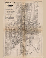 Tampa Florida Vintage Map