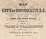 1850 Map of Brooklyn New York