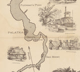 1881 Map of the Saint Johns River Florida