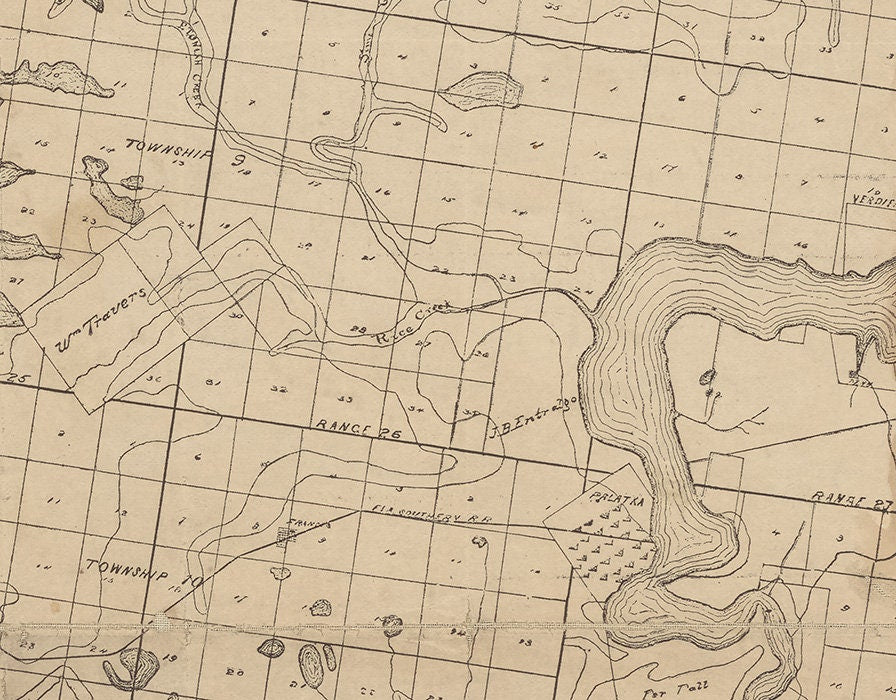 1883 Map of Putnam County Florida