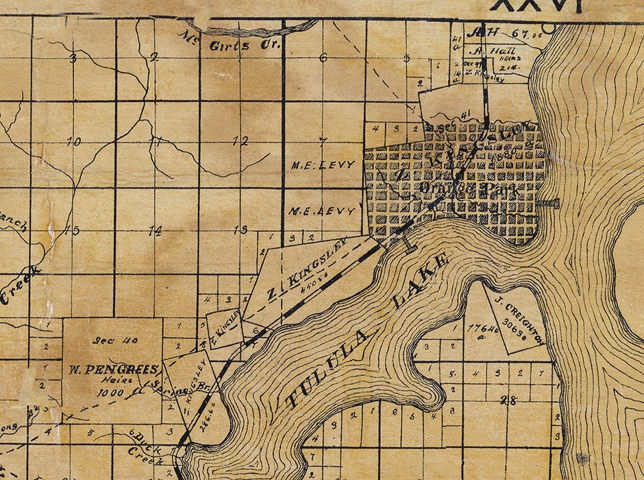 1885 Map of Clay County Florida