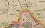 1858 Map of Cumberland County PA from actual surveys Carlisle Shippensburg