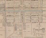 1858 Map of Cumberland County PA from actual surveys Carlisle Shippensburg