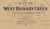 1866 Map of West Hickory Creek Venango & Warren County Pennsylvania