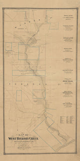 1866 Map of West Hickory Creek Venango & Warren County Pennsylvania