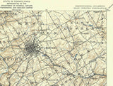 1901 Topo Map of West Chester Pennsylvania Quadrangle