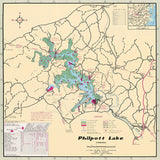 1978 Map of Lake Philpott Virginia