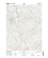 2016 Topo Map of West Chester Pennsylvania Quadrangle