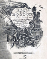 1814 Map of Boston Massachusetts