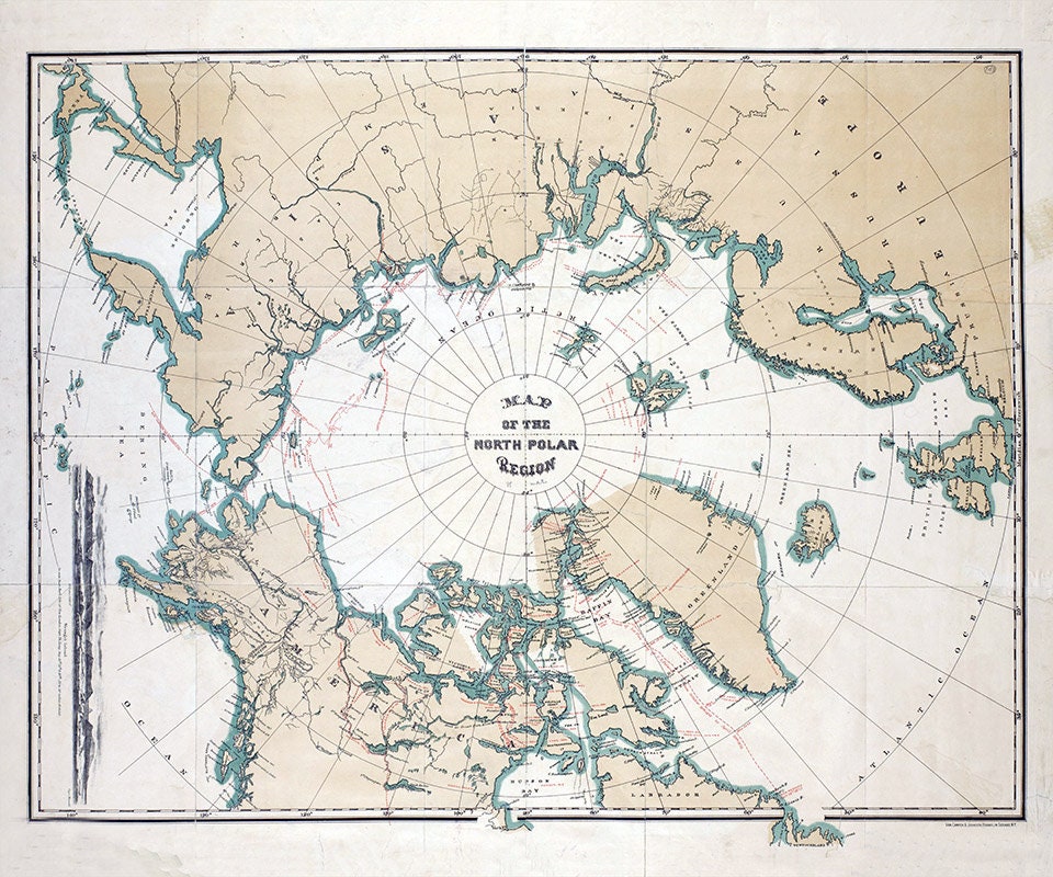 1882 Map of the North Polar Region