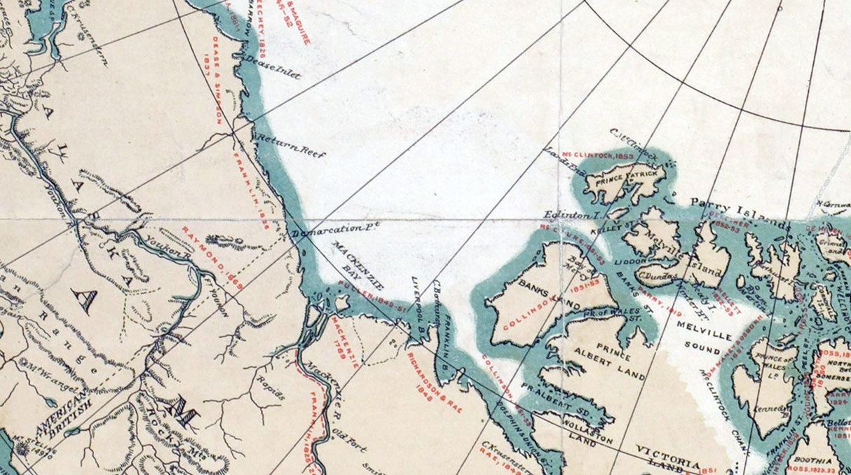 1882 Map of the North Polar Region