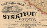 1887 Map of Siskiyou County California