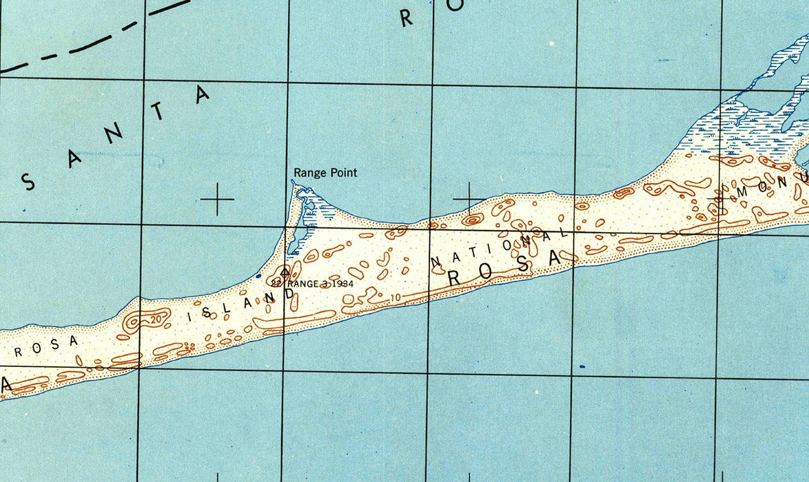 1944 Topo Map of Oriole Beach Florida Quadrangle