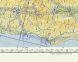 1955 Aeronautical Map of Seattle Washington to San Diago California