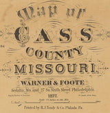 1877 Farm Line Map of Cass County Missouri