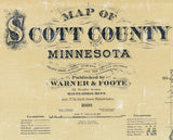 1880 Farm Line Map of Scott County Minnesota