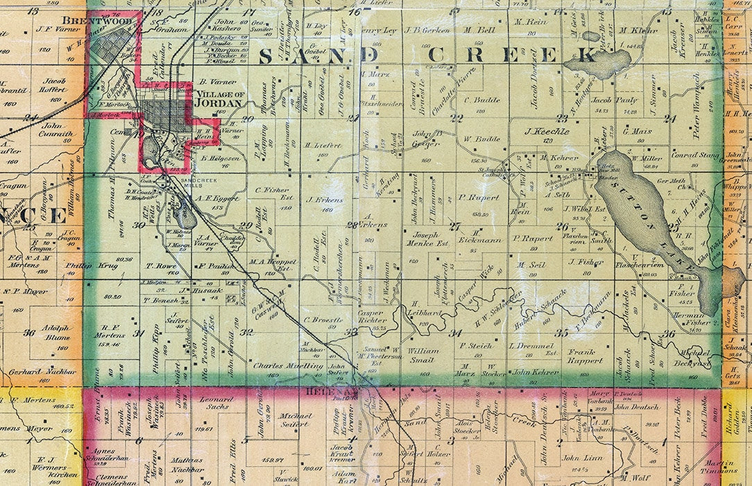 1880 Farm Line Map of Scott County Minnesota