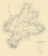 1962 Gas Well Map of the Pratt Storage Field Greene County Pennsylvania