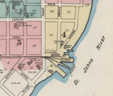 1885 Town Map of Palatka Putnam County Florida