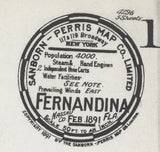 1891 Town Map of Fernandina Nassau County Florida