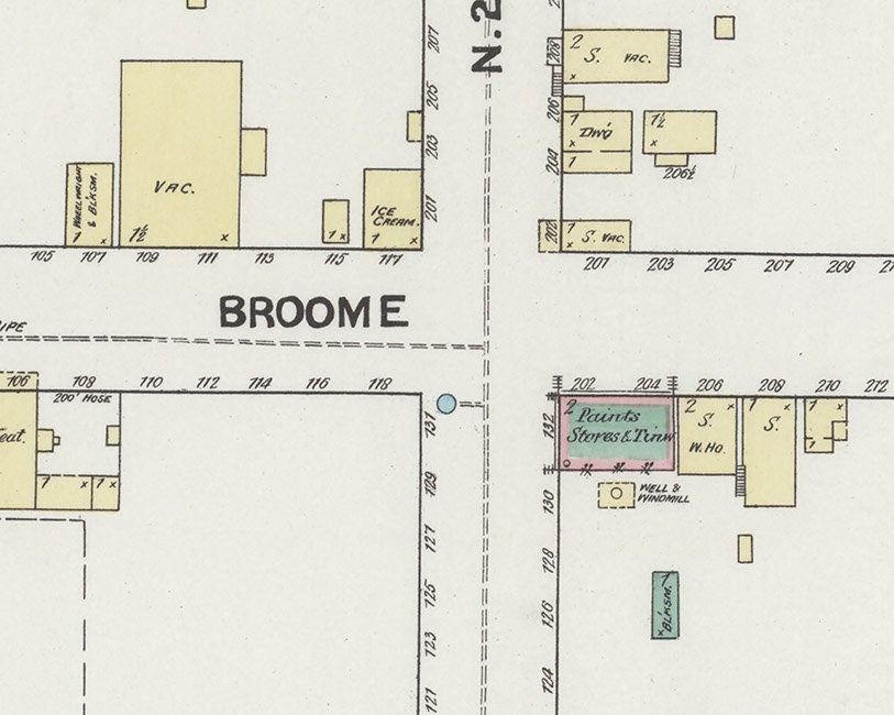 1891 Town Map of Fernandina Nassau County Florida