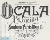 1895 Town Map of Ocala Marion County Florida
