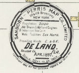 1897 Town Map of De Land Volusia County Florida