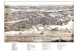 1885 Panoramic Map of Saint Augustine Florida