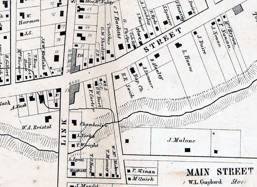 1858 Town Map of Lima Livingston County New York