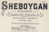 1884 Town Map of Sheboygan Wisconsin Lake Michigan