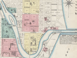 1884 Town Map of Sheboygan Wisconsin Lake Michigan