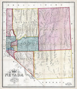 1866 Map of the State of Nevada