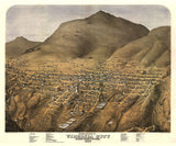 1875 Panoramic Map of Virginia City Storey County Nevada