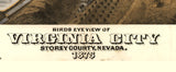 1875 Panoramic Map of Virginia City Storey County Nevada