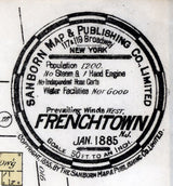 1885 Town Map of Frenchtown Hunterdon County New Jersey