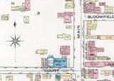 1885 Town Map of Flemington Hunderdon County New Jersey