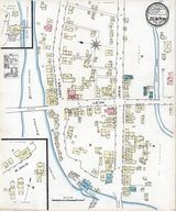 1886 Town Map of Clinton Hunterdon County New Jersey