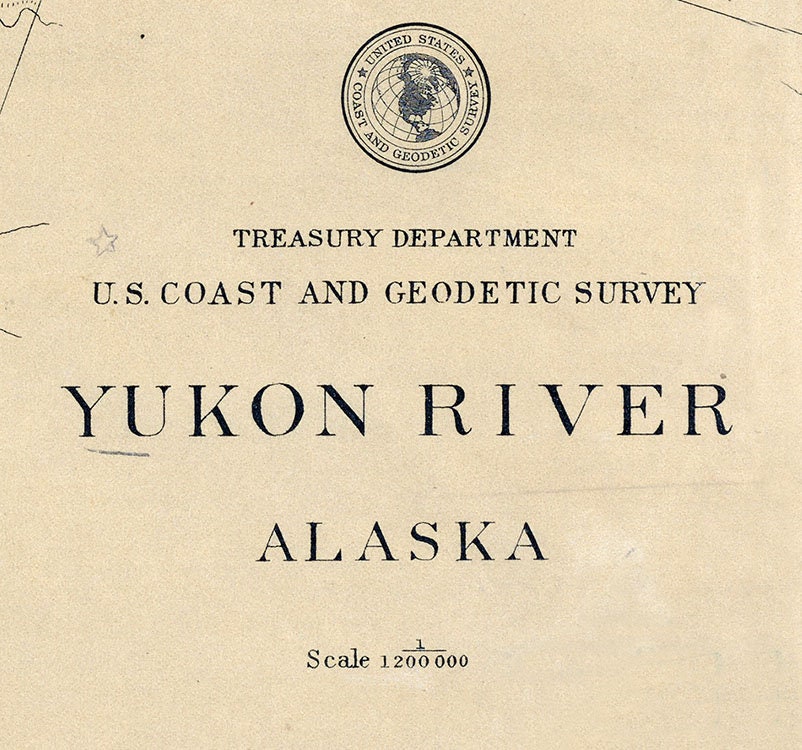 1898 Map of the Yukon River Alaska