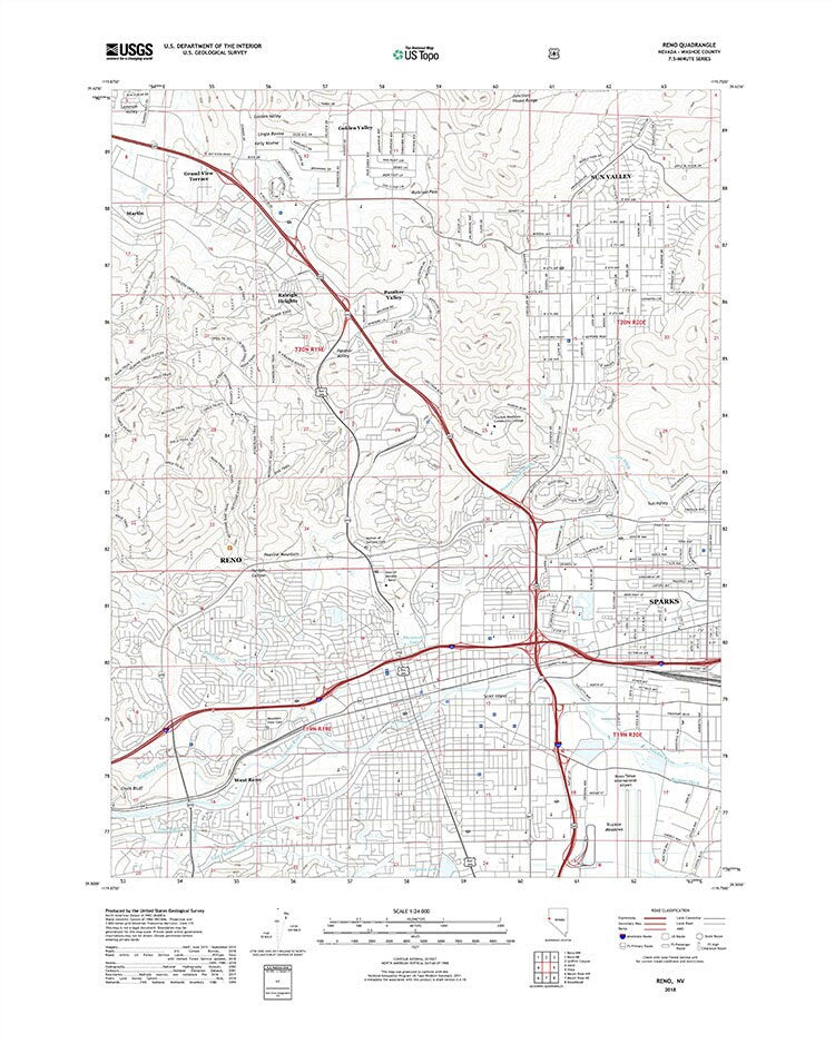 2018 Map of Reno Nevada