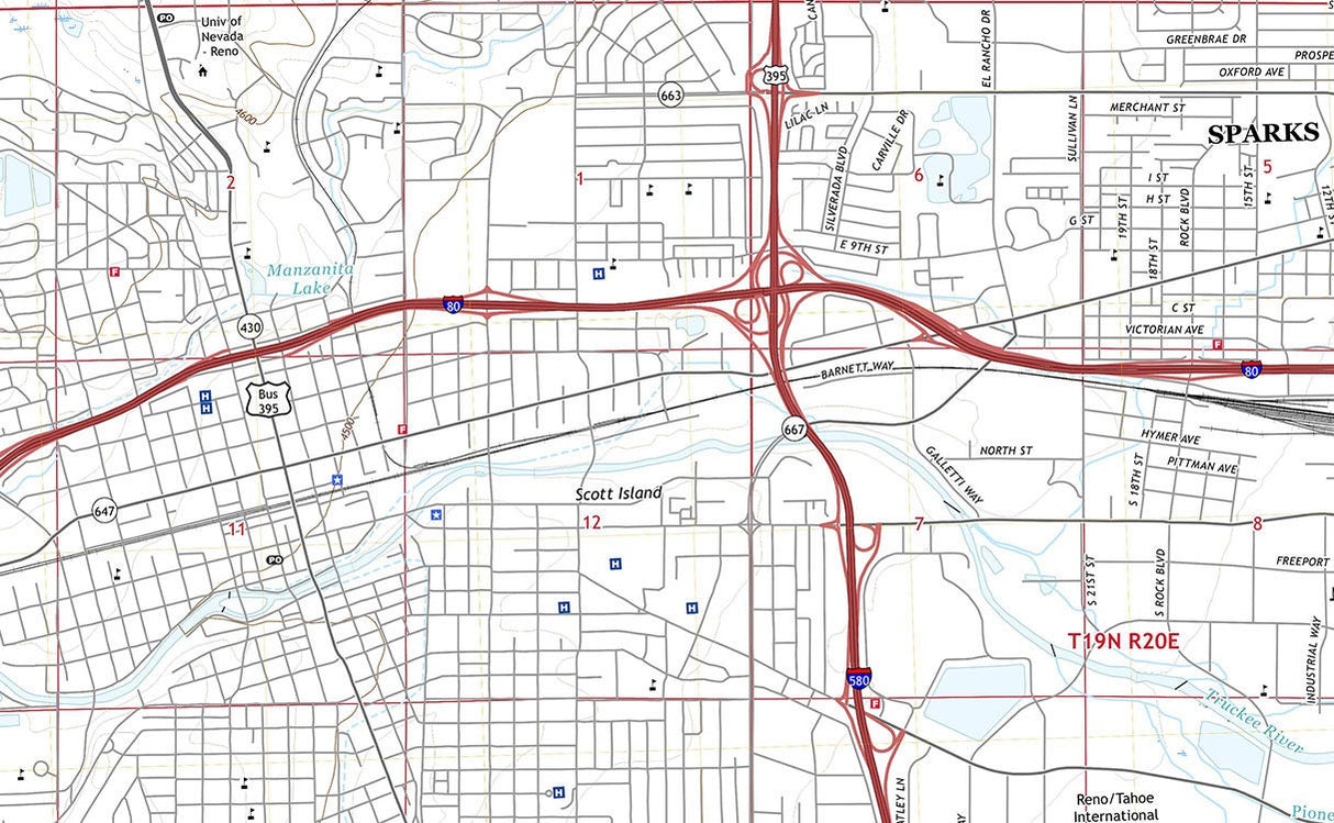 2018 Map of Reno Nevada