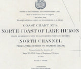 1902 Nautical Map of North Coast of Lake Huron North Channel