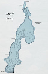 1996 Map of Mintz Pond Cumberland County North Carolina